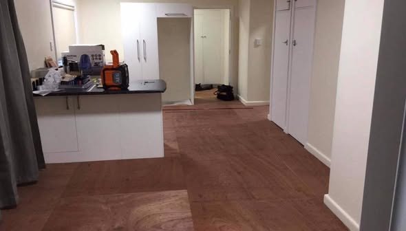 Cleaned garage concrete floor