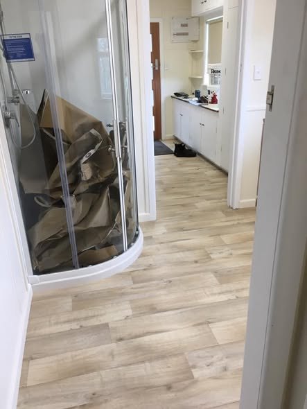 Vinyl plank floor detail